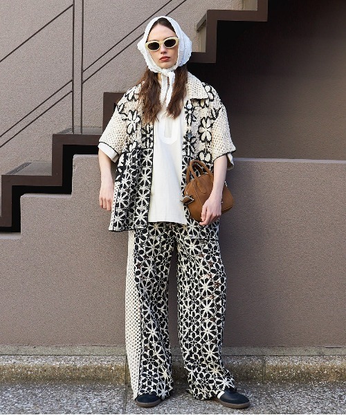 MAISON SPECIAL（メゾンスペシャル） パンツ Mixed Lace Easy Pants