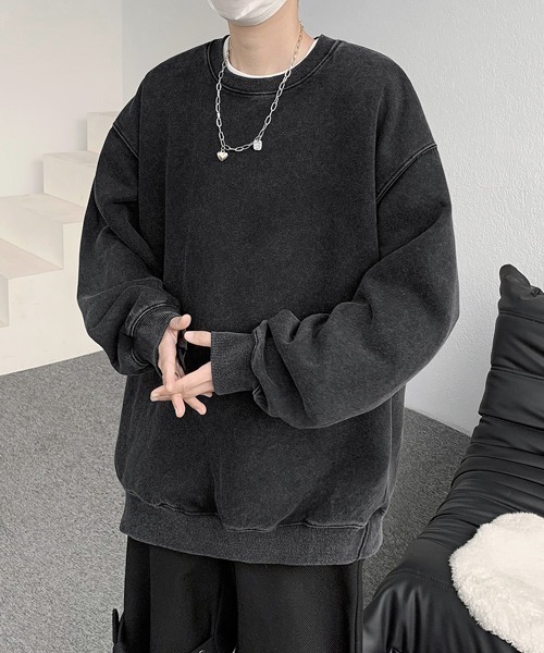 トレーナー スウェット 「FVLMEN」Pigment processing sweat pullover