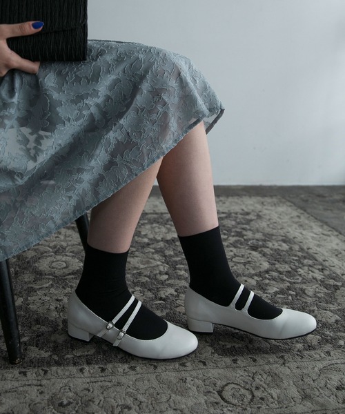 BONLECILL noir バレエシューズ パンプス 「BONLECILL noir」ダブル