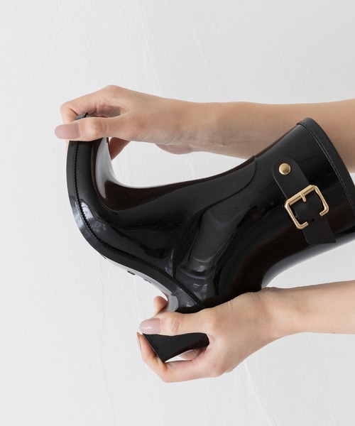 welleg（ウェレッグ） 長靴 レインブーツ ベルト ヒールレインブーツ