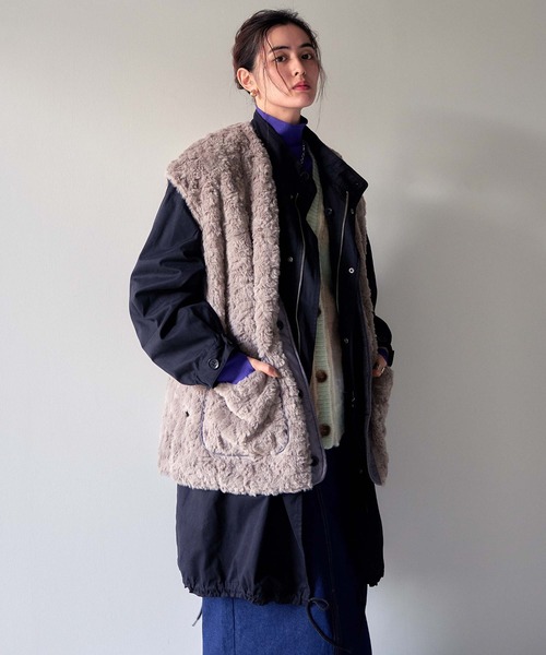 VENCE EXCHANGE モッズコート コート マルチWAYボアベスト付きモッズ