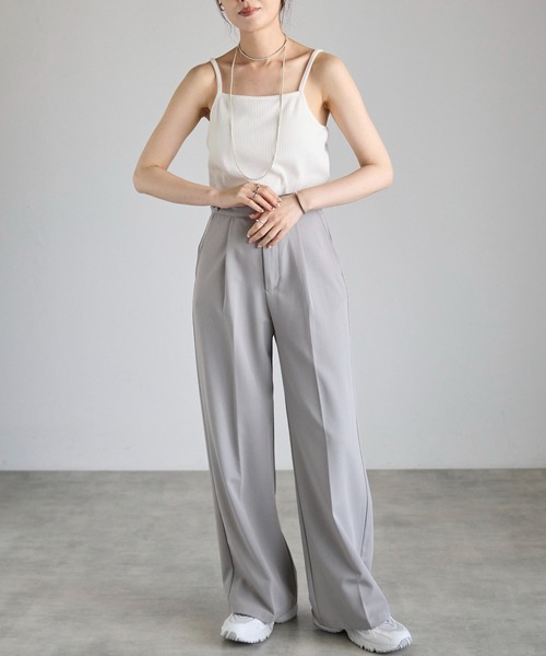 Fizz（フィズ） キャミソール カップ付き スクエアネックキャミソール