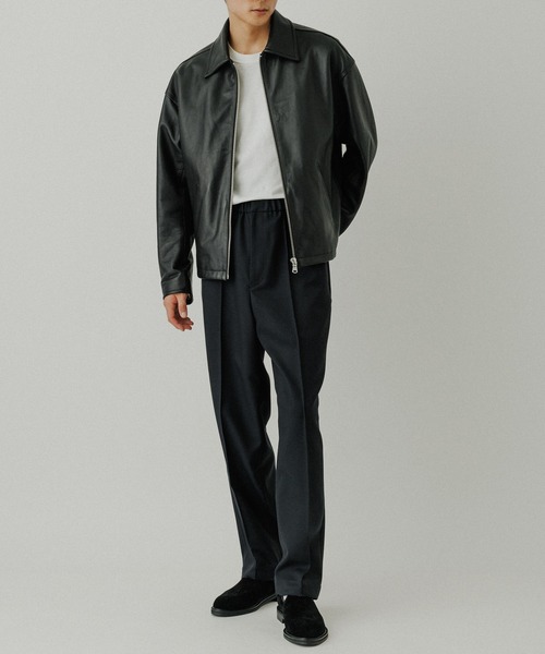 ADAM ET ROPE'（アダムエロペ） ブルゾン アウター ラムレザー ジップ