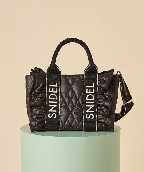 SNIDEL（スナイデル） ハンドバッグ フリルキルティングロゴバッグ