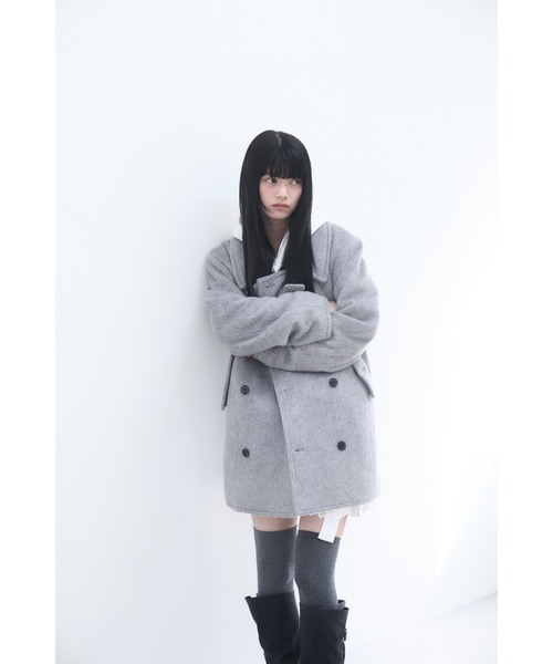 Smyeon コート アウター Middle shaggy coat/ミドルシャギーコート