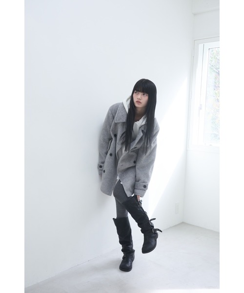 Smyeon コート アウター Middle shaggy coat/ミドルシャギーコート