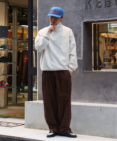 KEBOZ（ケボズ） トレーナー スウェット BB LOGO HALF ZIP SWEAT