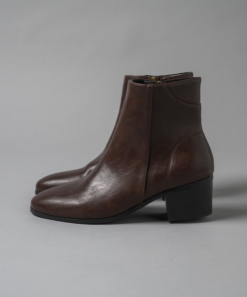 ADAMASTE ブーツ side zip heel boots - サイドジップヒールブーツ