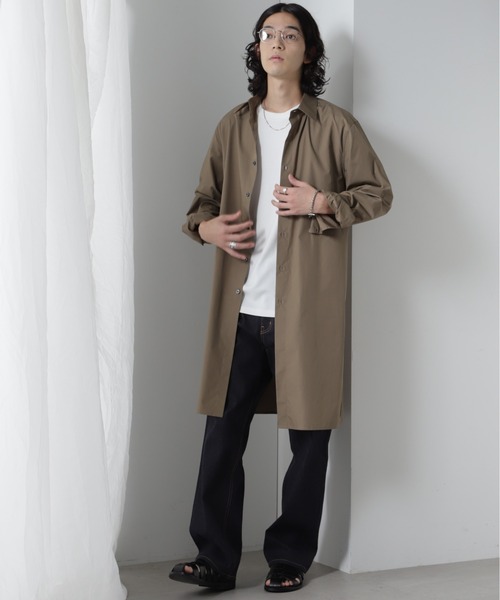 NANO universe（ナノ・ユニバース） シャツ ブロードロングシャツ