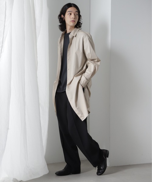 NANO universe（ナノ・ユニバース） シャツ ブロードロングシャツ