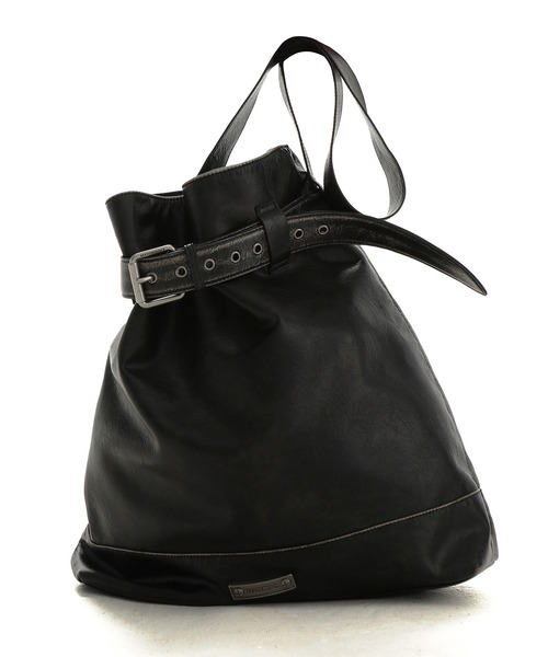 MASONPRINCE トートバッグ ベルトデザイン PUレザー ショルダートート