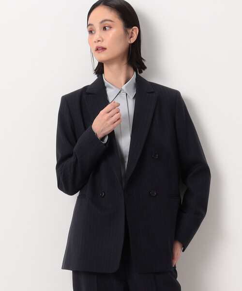 COMME CA（コムサ） スーツ 「セットアップ対応」ウールストライプ