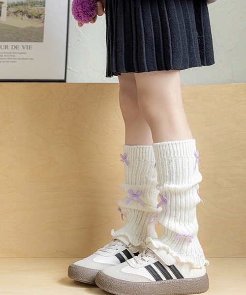 CERCA レッグウォーマー lulunoix/リボンレッグウォーマー N15359