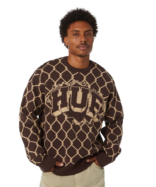 HUF（ハフ） セーター ニット BREAKTHROUGH CREWNECK SWEATER メンズ