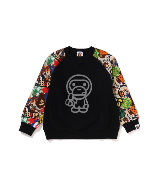 A BATHING APE（アベイシングエイプ） トレーナー BAPE MILO ASSORTED