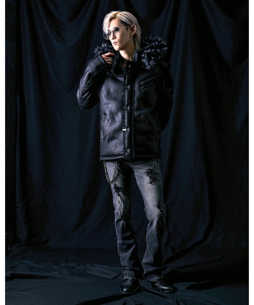 FUGA ブルゾン アウター 「FUGA/フーガ」ファー付きムートンN2B