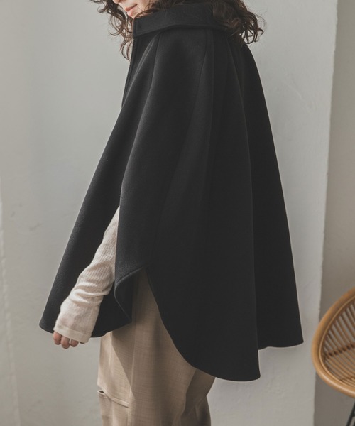 rectangle（レクタングル） ポンチョ スタンドカラーポンチョコート