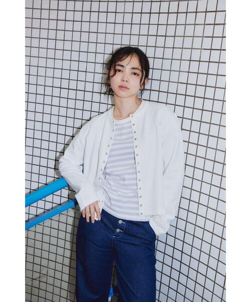 agnes b.（アニエスベー） カーディガン WEB限定 ロゴ コットン 長袖