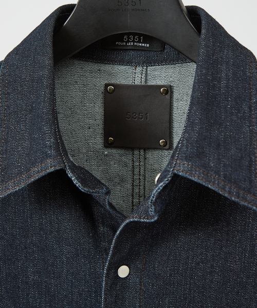 5351 POUR LES HOMMES シャツ 「セットアップ対応」ストレッチ デニム