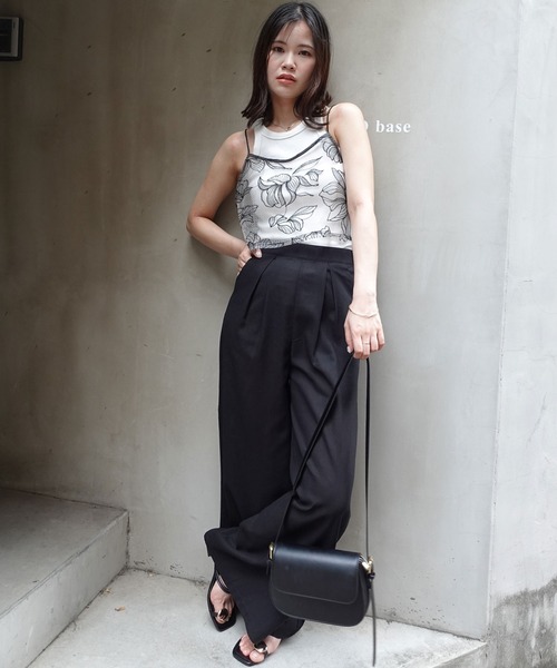 CORNERS（コーナーズ） キャミソール チュール花柄刺繍ビスチェ