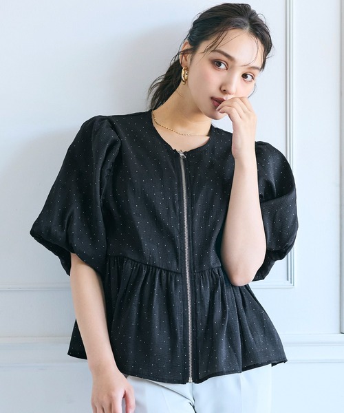 coca（コカ） ブラウス シャツ シースルーフレアブラウスジャケット