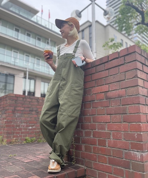 GREEN BOWL（グリーンボウル） サロペット オーバーオール グリーン