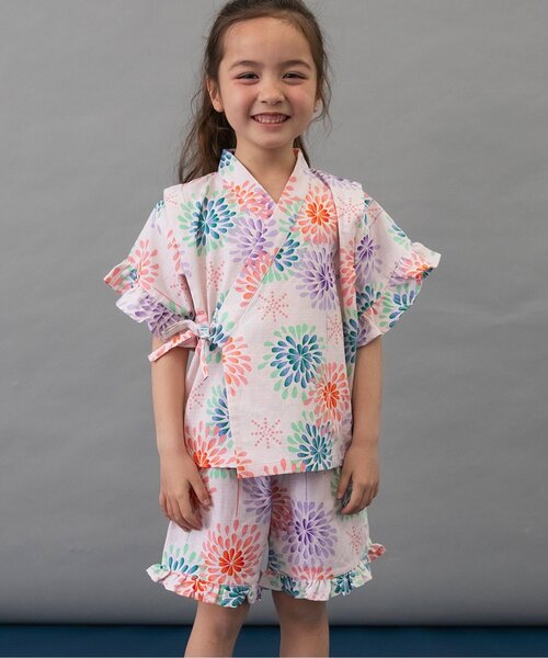 BREEZE（ブリーズ） 浴衣 「すっぽり着られる」フリル甚平_ジュニア