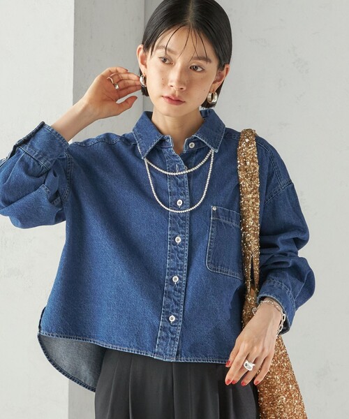 KAPITAL ピンタックデニムシャツ プリーツ 長袖 メンズXS レディースS