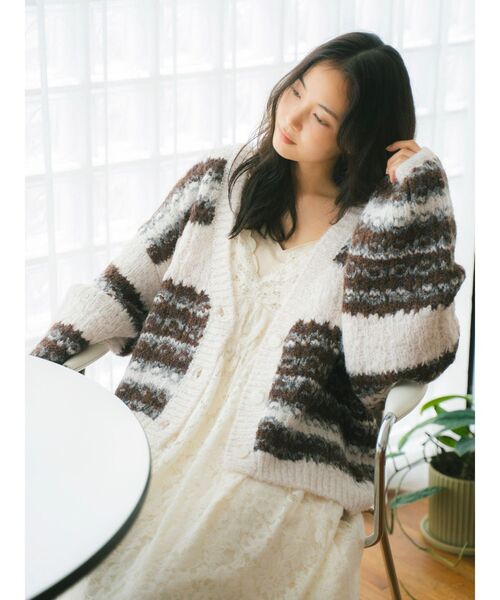 Ungrid（アングリッド） カーディガン ローゲージラメニット