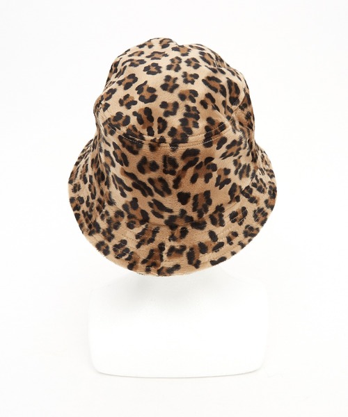 帽子 ハット an meets zakka レオパードベロアバケットハット