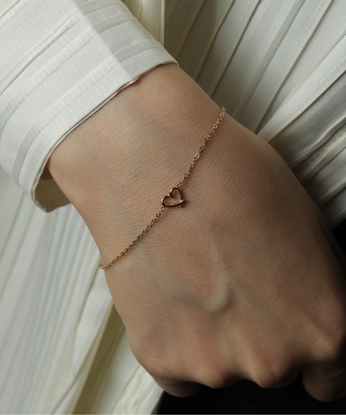 ORLEAN ブレスレット 金属アレルギー対応 ラインハートチャーム