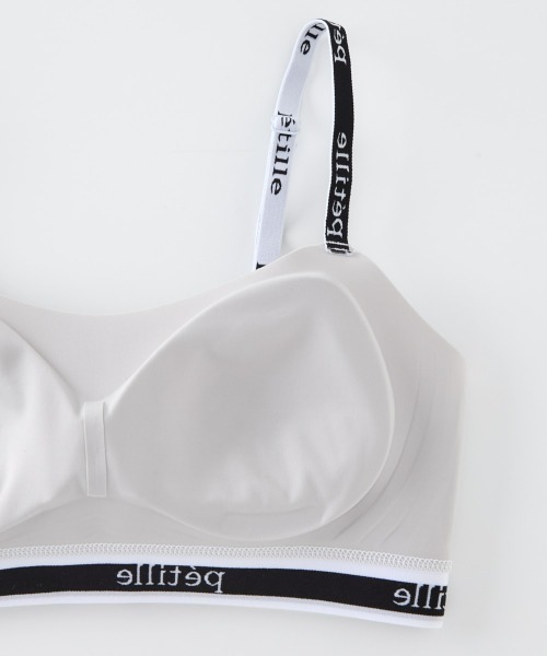 ニッセン（nissen） スポーツブラ ロゴテープ ハーフトップブラジャー