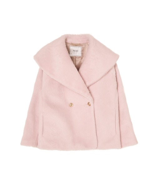 Her lip to ダウンコート ダウンジャケット Double Breasted Shaggy