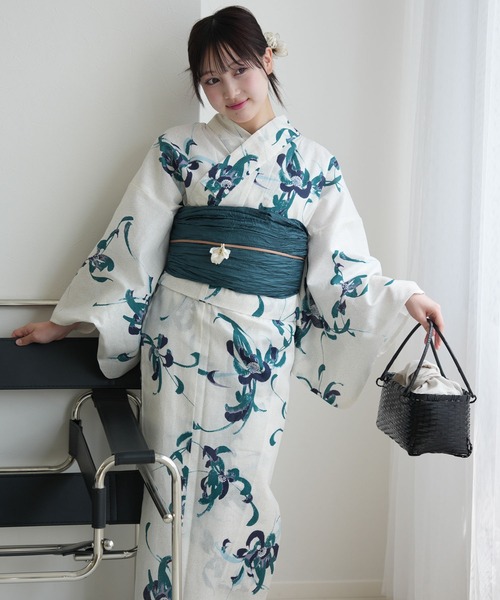 utatane 浴衣 ひとりで着れる！かんたん二部式浴衣セット 国内染色