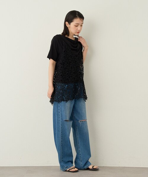 Omekashi（オメカシ） キャミソール レースオーバーキャミソール