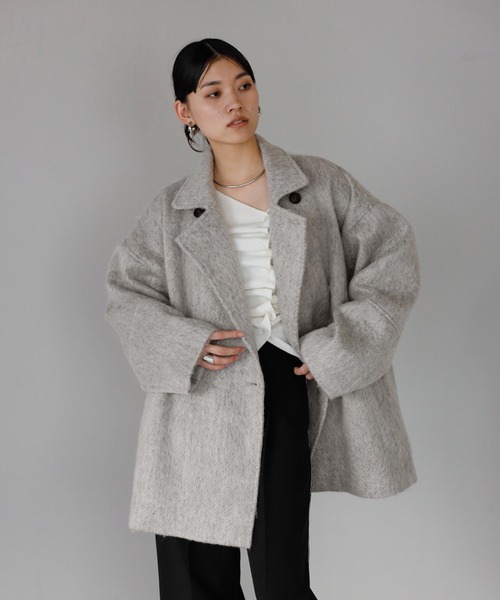 ENC コート アウター shaggy middle coat / シャギーミドルコート