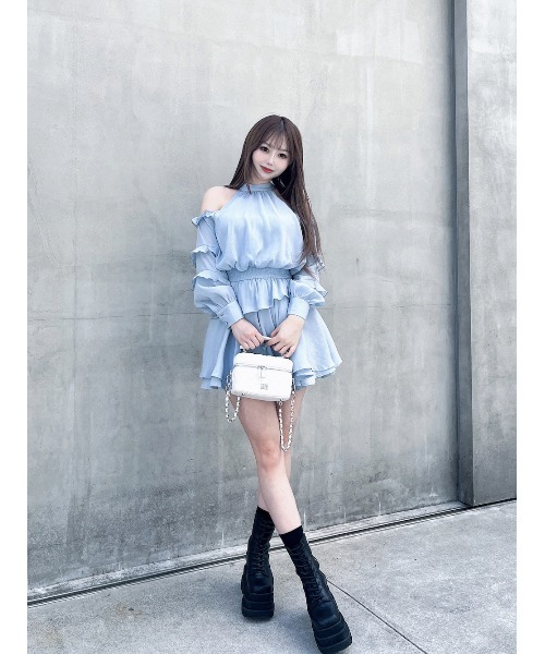 Darich（ダーリッチ） ワンピース ボリュームシフォンミニワンピース