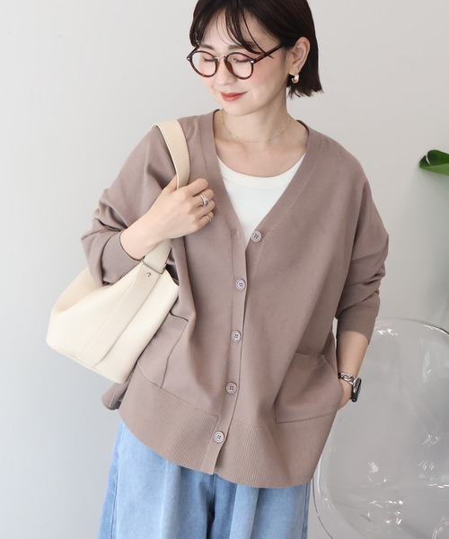 Gypsohila（ジプソフィア） ニットカーディガン FREE ネイビー