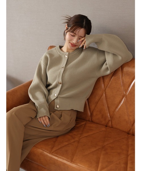 fifth（フィフス） カーディガン ゴールドボタンニットカーディガン