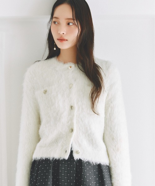 FRAY I.D（フレイ・アイディー） カーディガン モヘアシャギーニット
