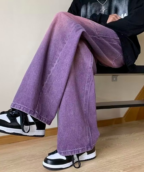 MGV（エムジーヴィー） ジーンズ ストリートルーズパープルデニム