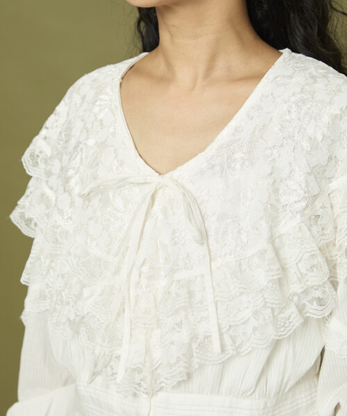 Freada（フリーダ） ブラウス シャツ インド レースブラウス