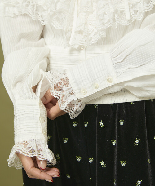 Freada（フリーダ） ブラウス シャツ インド レースブラウス