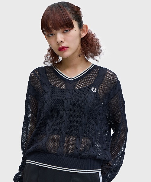 FRED PERRY（フレッドペリー） ニット セーター Mesh Cable Knit