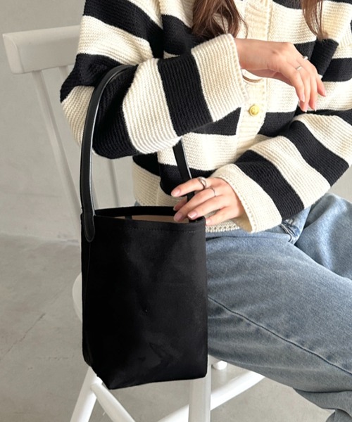 ハンドバッグ ワンハンドルフェイクスウェードバケツバッグ : ZOZOTOWN