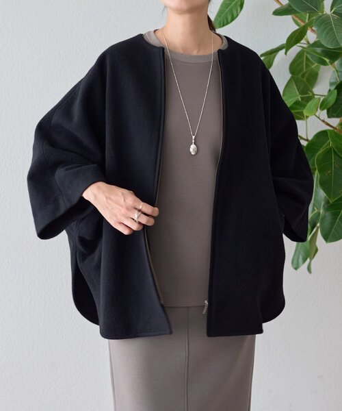 BEARDSLEY（ビアズリー） コート アウター ウールポンチョコート