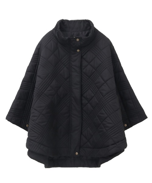 itto ポンチョ 2WAYキルティングポンチョコート レディース