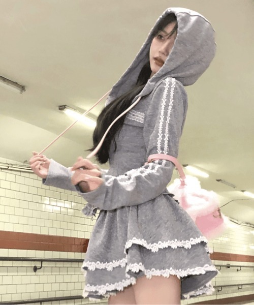 DEVICE（デバイス） セットアップ レース フリル スウェット