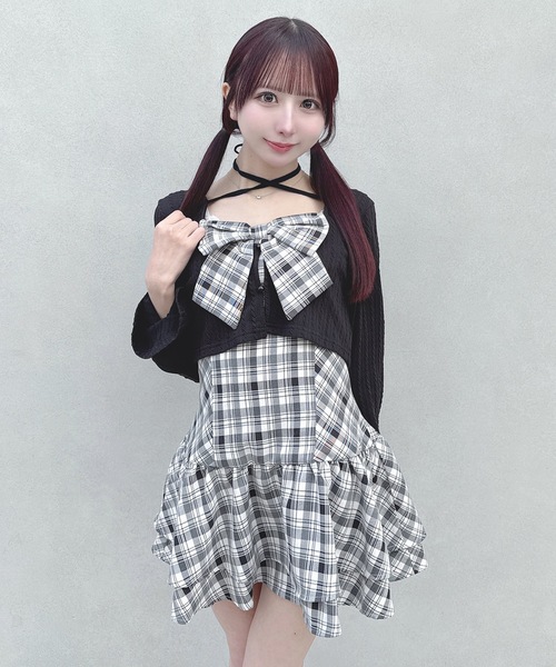 one way（ワンウェイ） ワンピース リボンアンサンブルワンピース