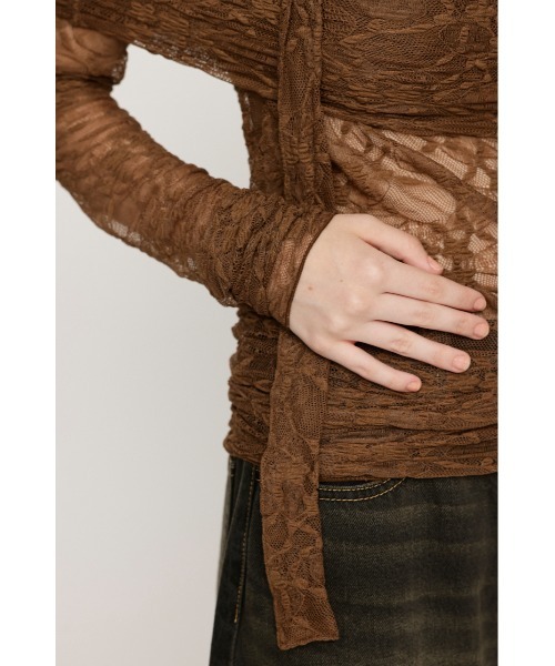 SLY（スライ） ブラウス シャツ OFF SHOULDER CUT LACE TOPS オフ